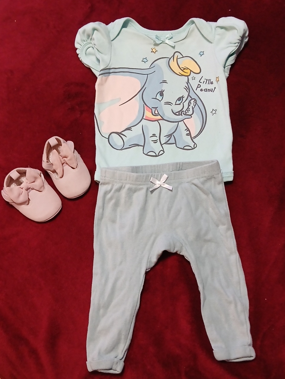 Baby Blue Dumbo Graphic Set - Girls Outfit